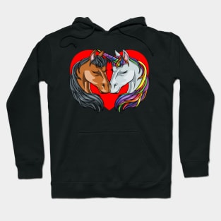 Valentines Horse and Unicorn Hoodie